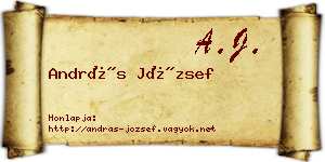 András József névjegykártya