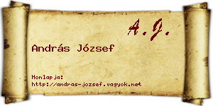 András József névjegykártya